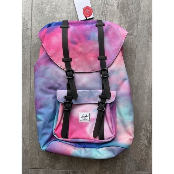 Herschel Little American Mid Volume Backpack Tie Dye Cloudburst Neon NEW Travel